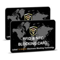 2 Pack RFID Blocking Card for Credit Debit ID Card (Black WM)
