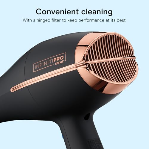 InfinitiPRO Hair Dryer with Diffuser & Concentrator (Black / 1 Count (Pack of 1))