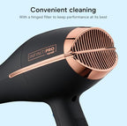 InfinitiPRO Hair Dryer with Diffuser & Concentrator (Black / 1 Count (Pack of 1))