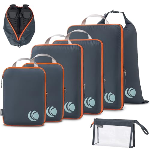Compression Packing Cubes for Travel (Grey / 8PCS)