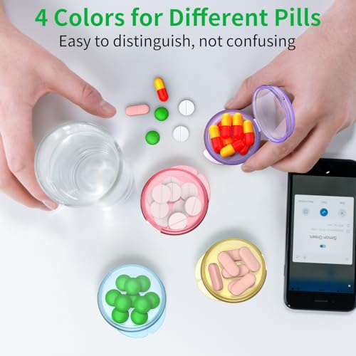Small Pill Box (4 Pack Purple Pink Blue Yellow)