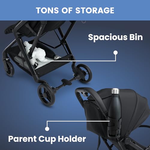 Icon Ultra Compact Lightweight Everyday & Travel Stroller (Black)