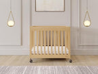 Boutique Folding Mini Wooden Baby Hotel Crib (Natural)