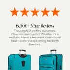 Sion Softside Expandable Spinner Luggage Durable Lightweight Travel Suitcase (Checked-Large 29-Inch / Teal)