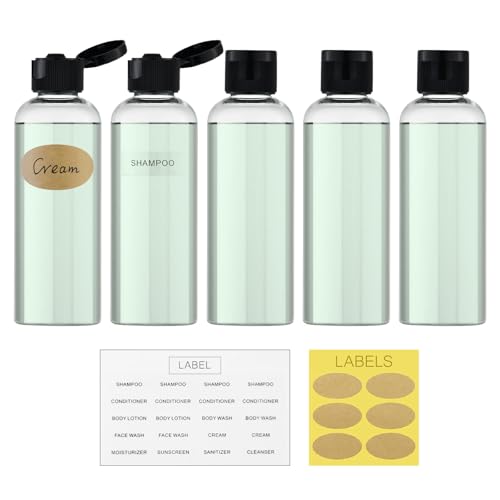 3.4 oz Travel Bottles for Toiletries (Clear)