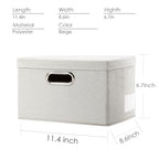 Storage Bins with Lids [3 (Beige / S(3-Pack))