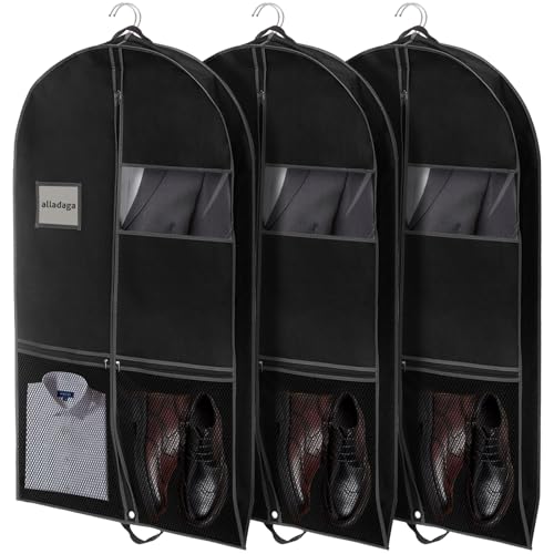 3 Pack 43" Garment Bags for Travel and Storage (3 Pack)
