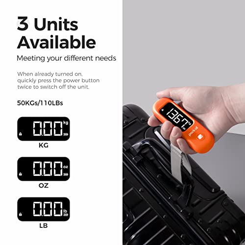 Digital Luggage Scale for Travel (Orange)