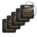 5Pack) Custom Personalized Luggage Tags-Customized Unique tag for Suitcase Backpack Travel,Bags (Black (2 × 2)) (Black (2 × 2))