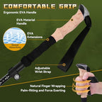 Aviation Grade Aluminum Collapsible Trekking Poles (110-125cm for Height：5'2'' to 6'2'')