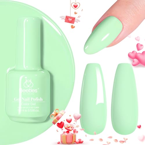 Beetles Mint Green Gel Nail Polish (H - Sheer Green | Mint Green)