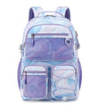 Multi Pocket Backpack for School College Travel (Purple Galaxy)
