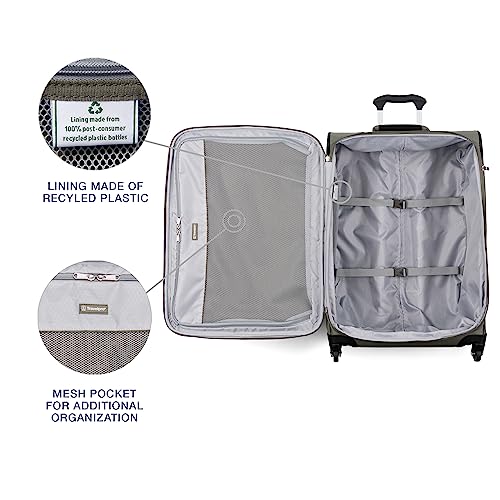 Maxlite 5 Softside Checked Luggage Spinner (Checked-Medium 25-Inch / Slate Green)