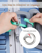 Leather Luggage Tags for Suitcases (Cyan)