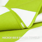 Microfiber Beach Towel Sand (X-light Green Stripes / Large(60x30"))