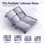 11 Set Compression Packing Cubes for Travel Essentials (Purple Gray / 11 set)