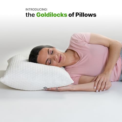 Shredded Memory Foam Pillow with Adjustable Gel and Cooling Breathable Cover (King)