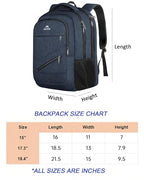 Extra Large Laptop Backpack for Men (Dark Blue / 18 Inch)