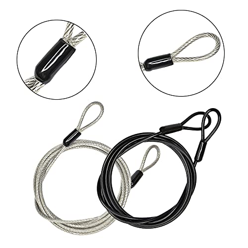 100CM 3.3ft 3mm Outdoor Travel Security Cable Lock (3.3FT-2 Pack)