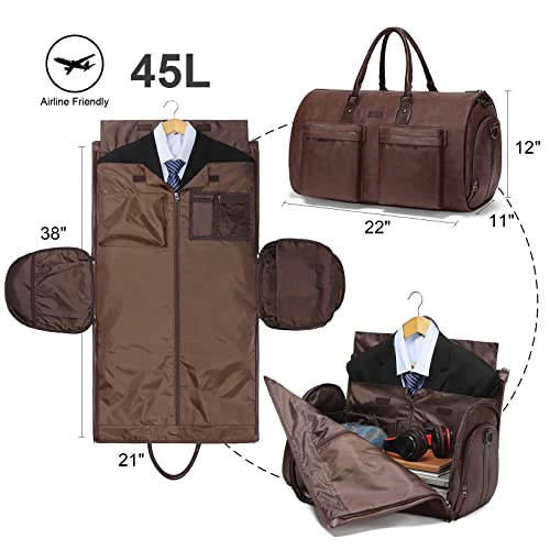 Garment Bags for Travel (A-Dark Brown)