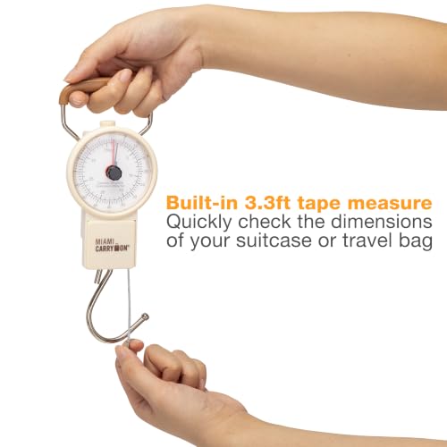 Mechanical Luggage Scale with Tape Measure (Cream)