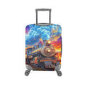 Vintage Sunset Steam Train Print Luggage Cover (L(for 26-29 inch luggage) / Sunset Train)