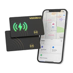 Apple MFi Certified] VOCOlinc Air Card Tag Rechargeable Wallet Tracker 1.6mm 2 Pack