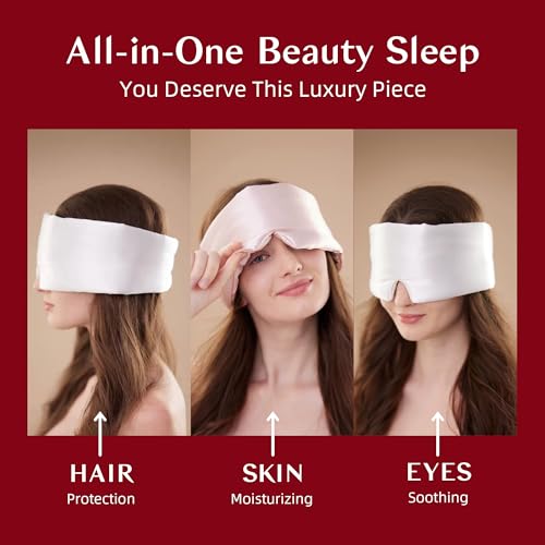 Silk Sleep Mask for Women and Men (Red)