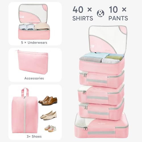 Packing Cubes for Travel (05 Pink)