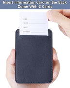 Leather Luggage Tags for Suitcases (Blue / 4 Pack)
