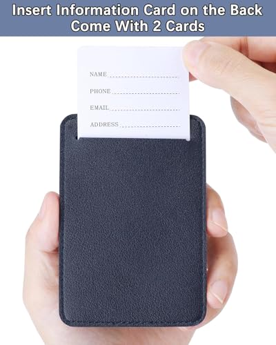 Leather Luggage Tags for Suitcases (Blue / 4 Pack)