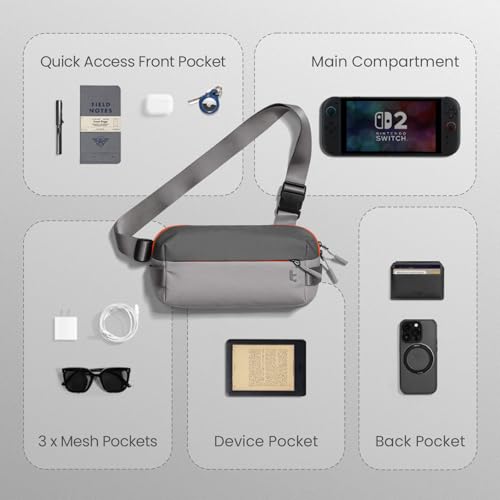 Compact EDC Sling Bag 3L (S(Fits iPad Mini) / Space Gray)