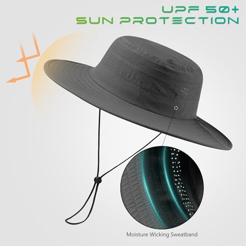 UPF 50+ Foldable Brim Water (Medium / White & Dark Grey)