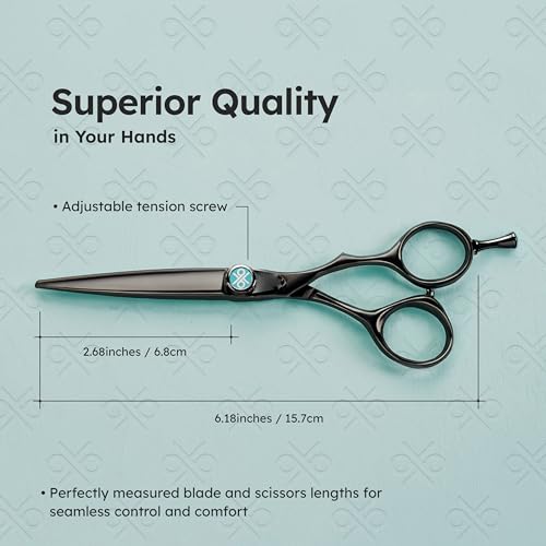 6" Titanium Black Hair Scissors (6" Titanium-black)