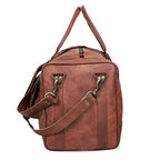 Leather Duffle Bag for Men Luggage Handmade Travel Bag Carry On Luggage Weekender Bags Overnight Gym Sports Cabin Holdall Bag For Airplanes Men And Women (30 inch)