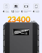 23400mAh 86.58Wh Portable Power Bank with AC Outlet (Black and White)