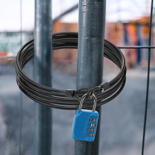 12pack Security Cable Lock (Black / 7 ft)
