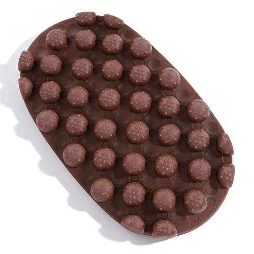 Rubber Curling Hair Brush (Brown)