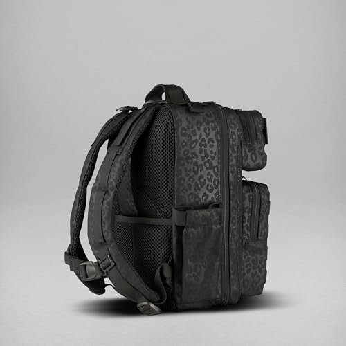 15L Slim Gym Backpack 1000D Travel EDC Daypack (Black Leopard)