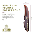 87T Handmade Folding Pocket Comb for Men (Pack of 3 / Tortoiseshell)