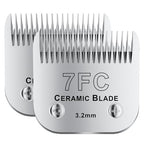 7FC# Detachable Pet Dog Grooming Clipper Ceramic Blade (Silvery-10)