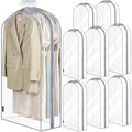 9PK Clear Garment Bags for Hanging Clothes (40" 10.5" Wide 9PK / Clear)