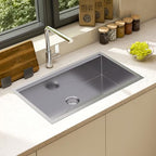 32 x 19 in Workstation Undermount Sink (Silver / 31.5-Inch)