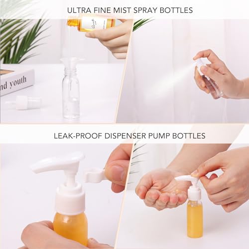 21 Pack Travel Bottles for Toiletries (Green)
