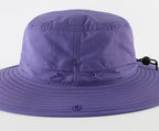 Outdoor Sun Hat for Women UPF 50+ Fishing Hiking Gardening Hat Breathable Mesh Cowboy Hat Summer Beach Hat Purple (Large / Purple)