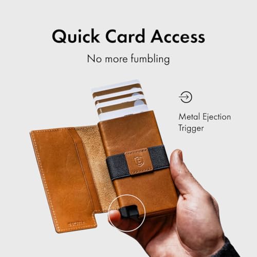 Men's Wallet Parliament Mens Leather Minimalist Wallet (Tan)