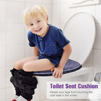 4 Pcs Toilet Seat Covers Warmer (Gray, Violet, Red, Brown / Modern)