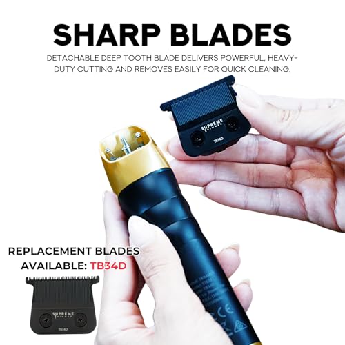 2Spee ST622 Cordless Beard & Hair Trimmer for Men (Gold)