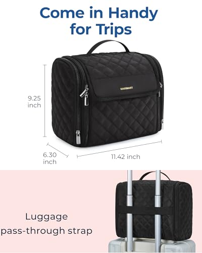 Hanging Travel Toiletry Bag (Black / X-Large)