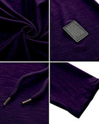 Mens Fashion Hoodies Sport Pullover Solid Color Shirt Workout Lightweight Tops Purple X (X-Large / Purple1)